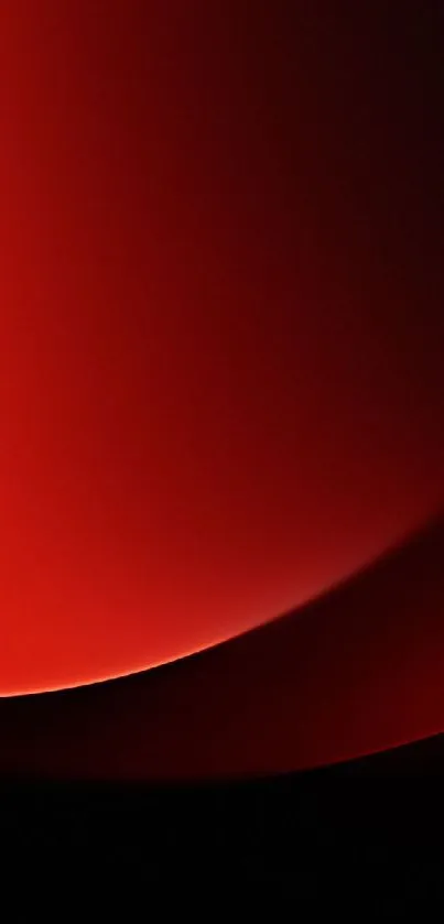 Dynamic red gradient wallpaper with elegant curves.