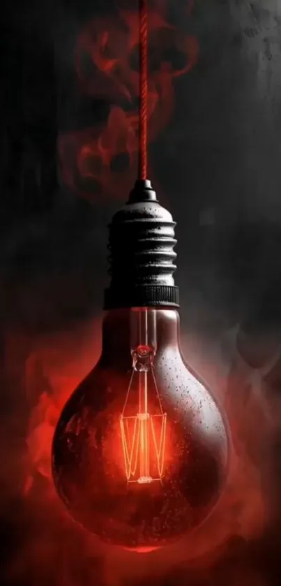 Red Incandescent Light Bulb Orange Live Wallpaper