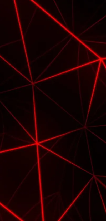 Red neon abstract geometric wallpaper for mobile.