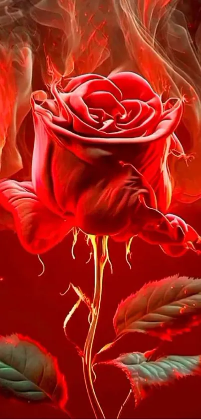 Red Petal Garden Roses Live Wallpaper