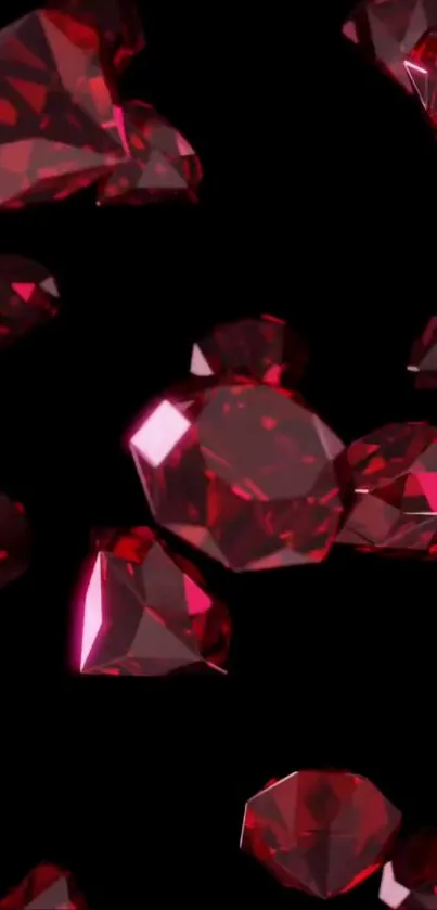 Red Pink Gemstone Live Wallpaper