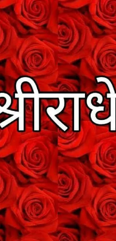 Red roses wallpaper with Hindi text overlay.