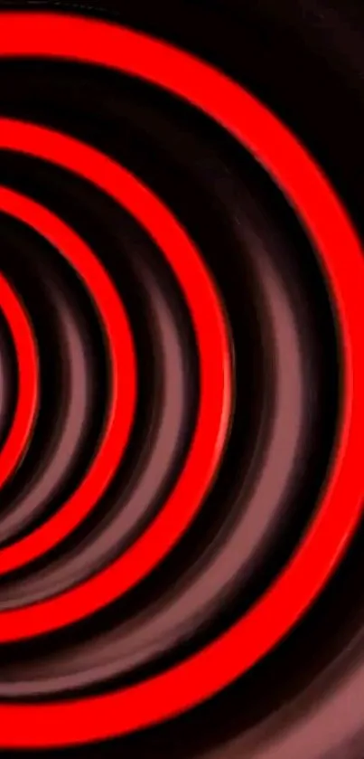 Hypnotic red spiral wallpaper with vivid design.