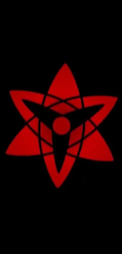 Red star symbol on a black background wallpaper.