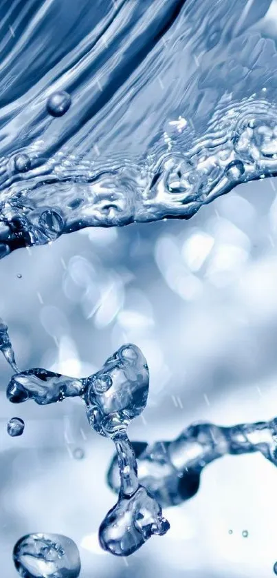 Mobile wallpaper with a splash of water, highlighting fluid dynamics.