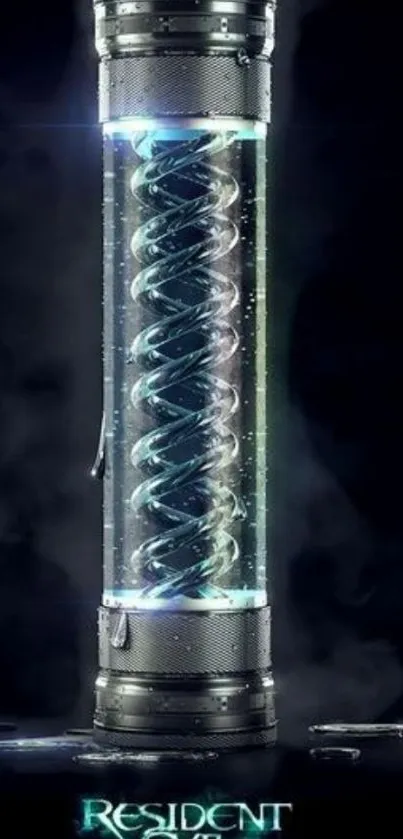 Resident Evil wallpaper featuring a glowing DNA helix.