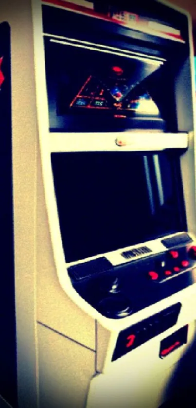 Retro arcade game machine with vibrant colors and classic design.