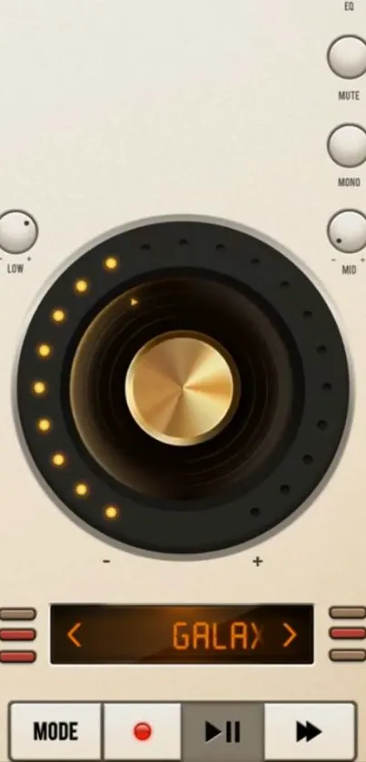 Retro audio control panel design wallpaper.