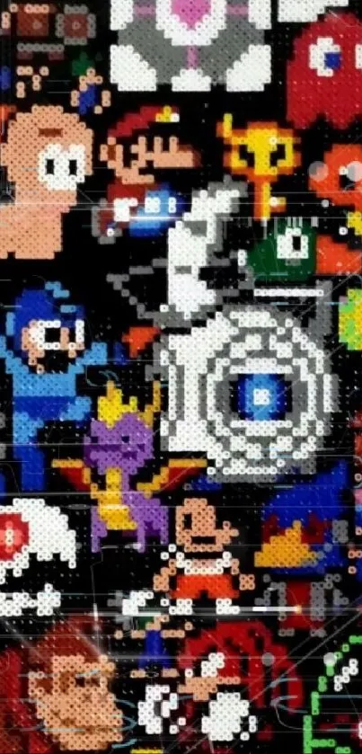 Colorful mosaic of retro gaming characters.