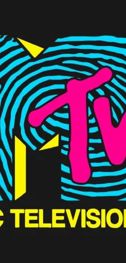 Retro MTV logo wallpaper with bold colors and iconic design.