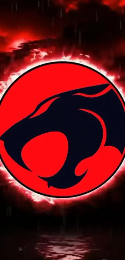 Retro ThunderCats logo with black and red colors.