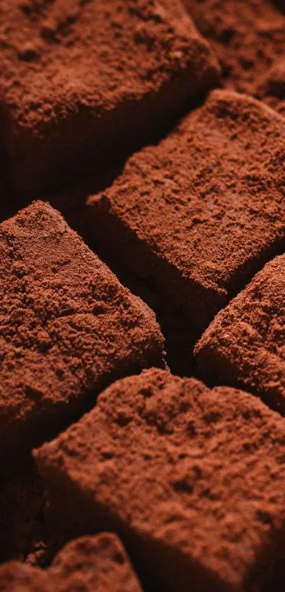 Close-up of rich cocoa texture wallpaper for mobile.