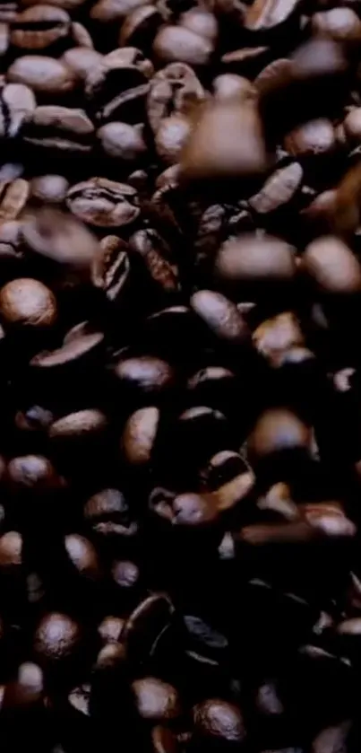 Dark coffee beans wallpaper for mobile screen.