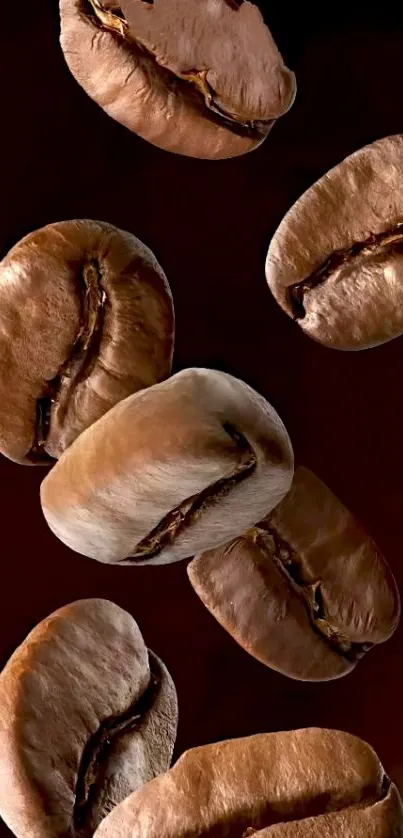 Close-up image of roasted coffee beans.