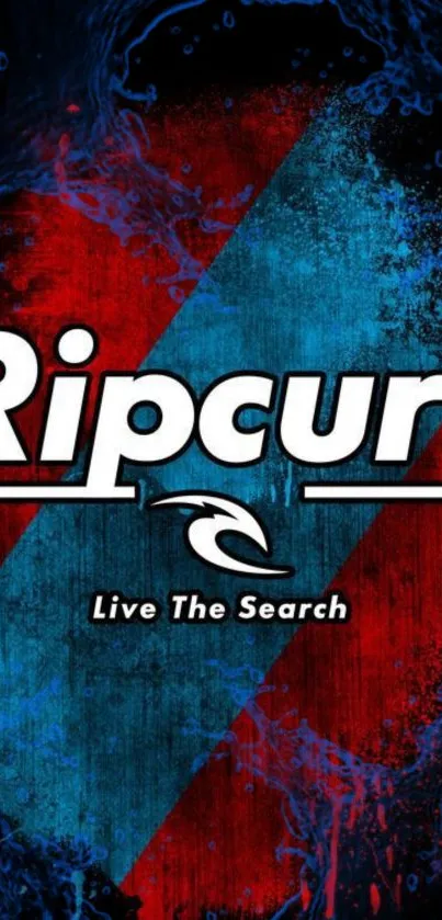 Ripcurl mobile wallpaper with a bold, dynamic red and blue design.