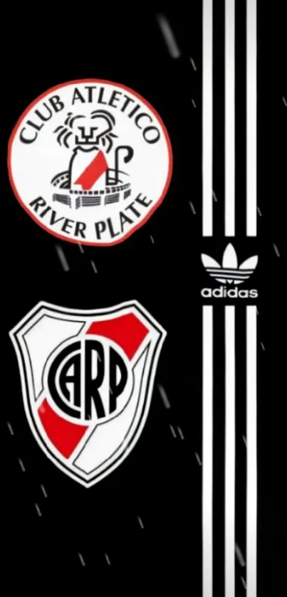 River Plate logo wallpaper with Adidas design.