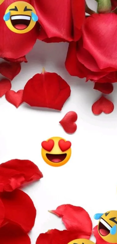 Romantic Emojis with Red Roses - free download