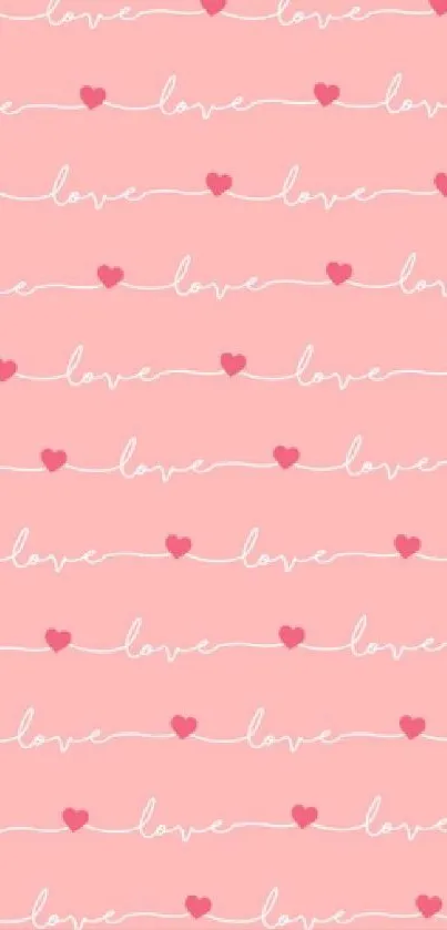 Romantic heart-themed wallpaper with pink and red hues for Valentine's.