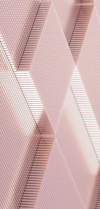 Rose gold geometric pattern wallpaper design.