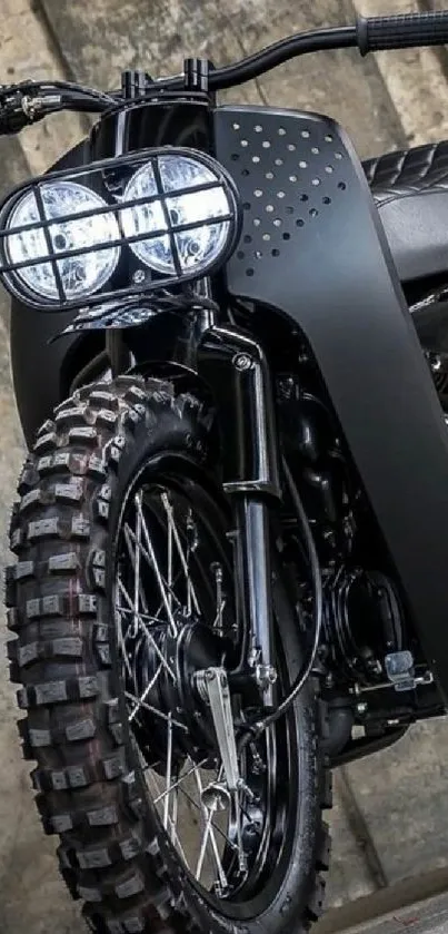 Rugged off-road motorcycle wallpaper in dark tones.