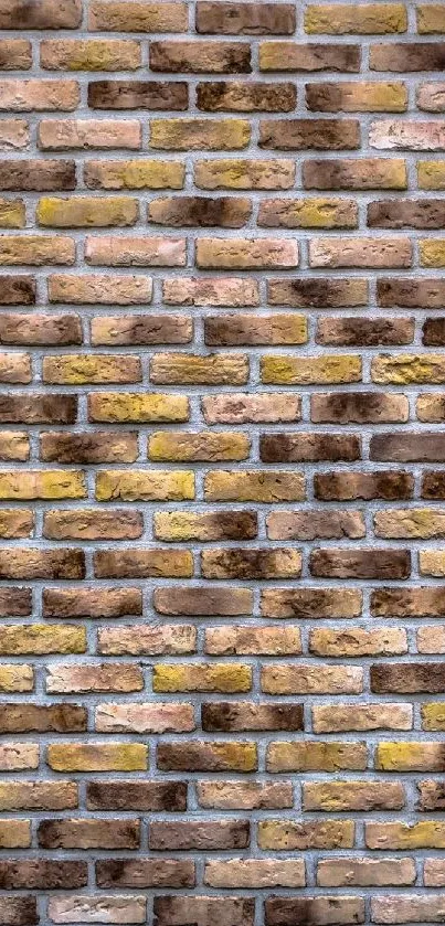 Vivid textured brick wall phone wallpaper.