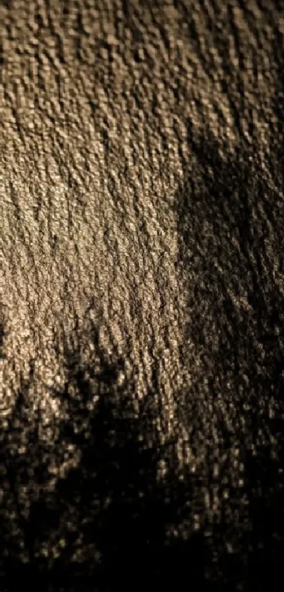 Textured wallpaper with rustic nature shadows in a dark brown and golden hue.