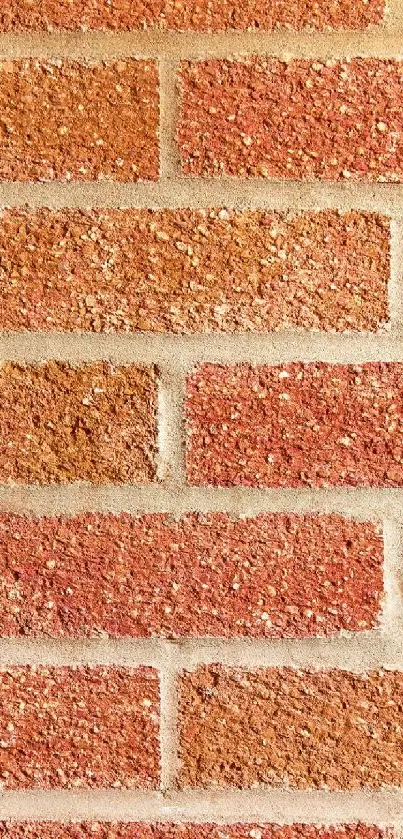 Rustic red brick wall pattern wallpaper for phones.