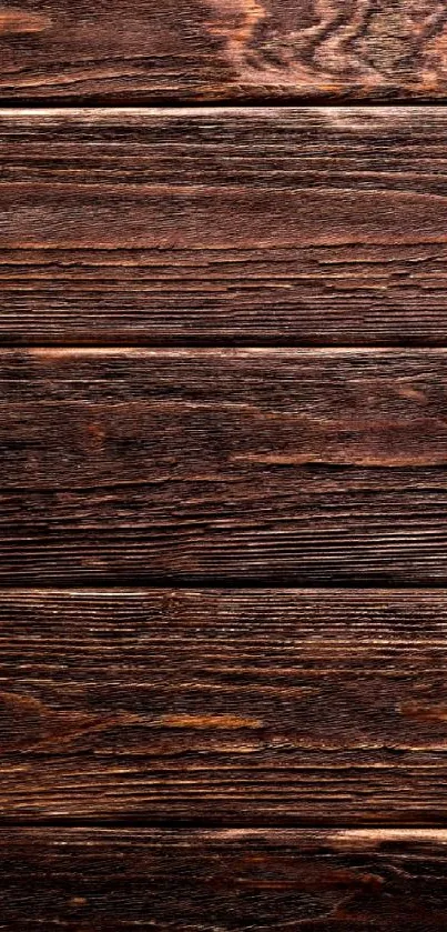 Rustic dark brown wood texture mobile wallpaper.