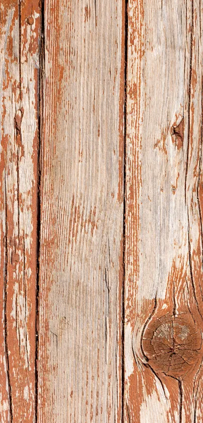 Wallpaper of rustic, weathered wooden planks with a natural texture.