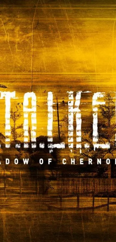 STALKER: Shadow of Chernobyl game-themed mobile wallpaper in grunge style.