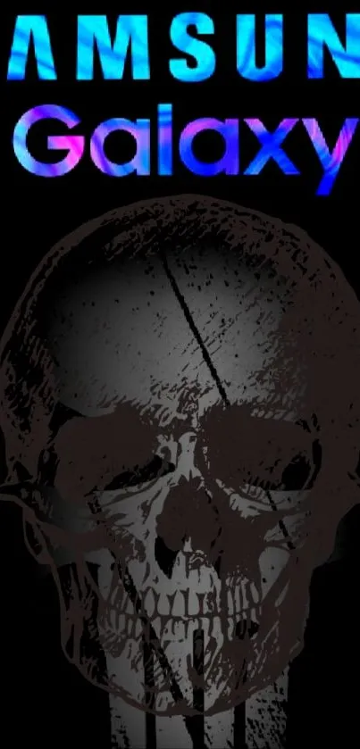 Samsung Galaxy skull design mobile wallpaper.