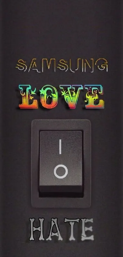 Samsung love-hate switch design wallpaper.