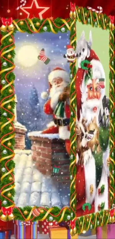 Santa Claus Christmas Decoration Christmas Day Live Wallpaper