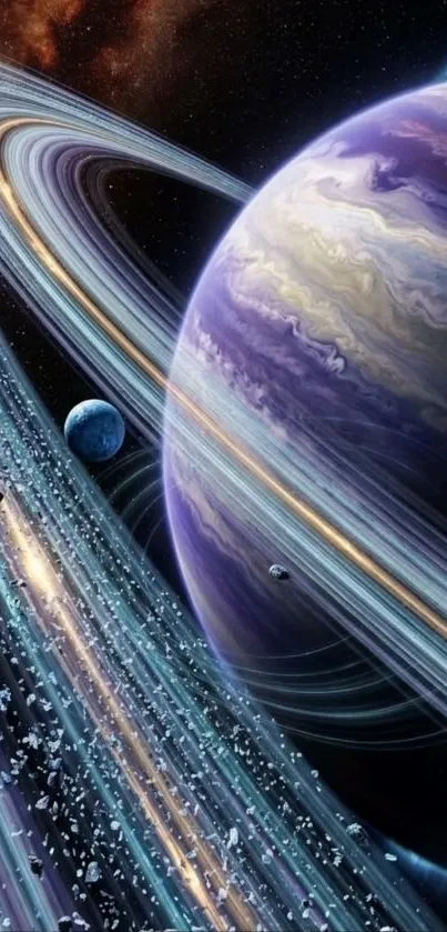 Stunning view of Saturn with its majestic rings.