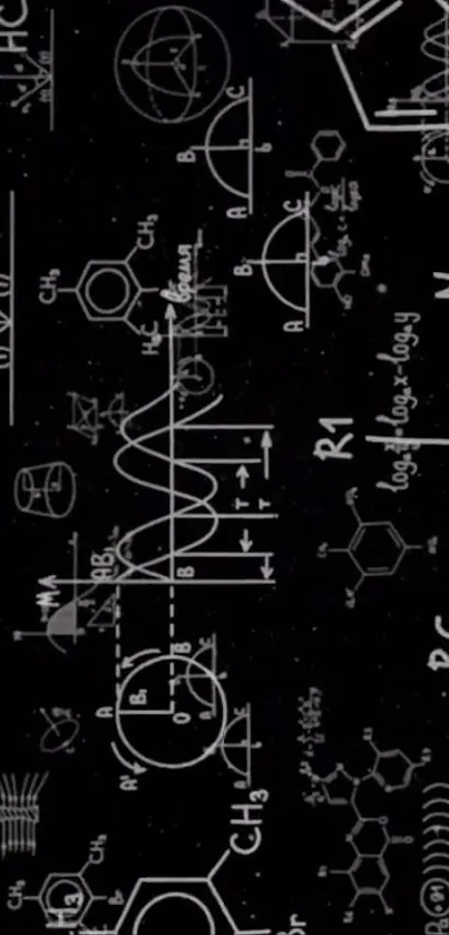 Black background with scientific formulas and diagrams.