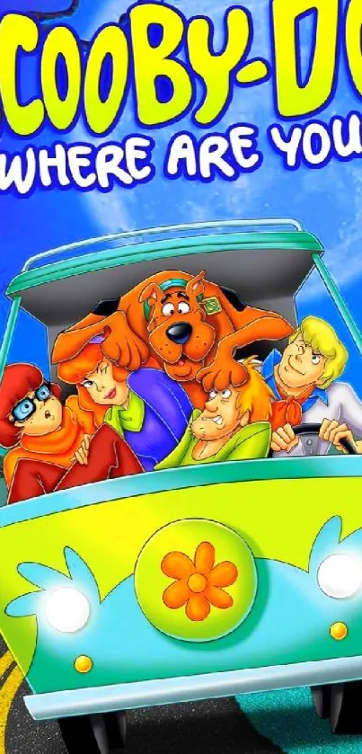 Scooby-Doo gang in Mystery Machine