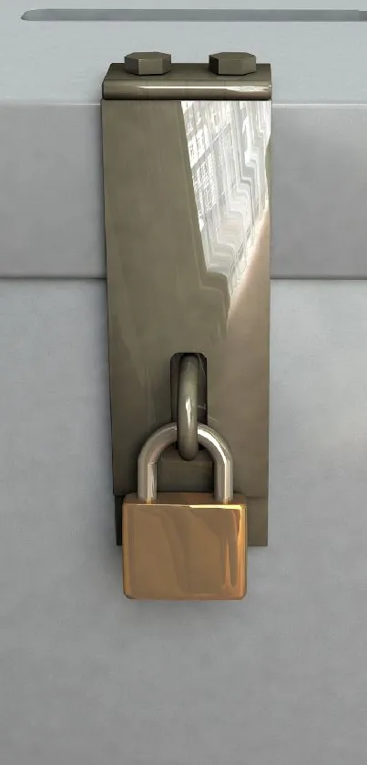 Wallpaper of a secure white box with a metal lock, emphasizing safety and privacy.