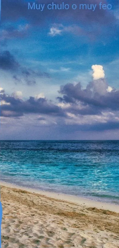 Serene beachfront at sunset with waves and sky.