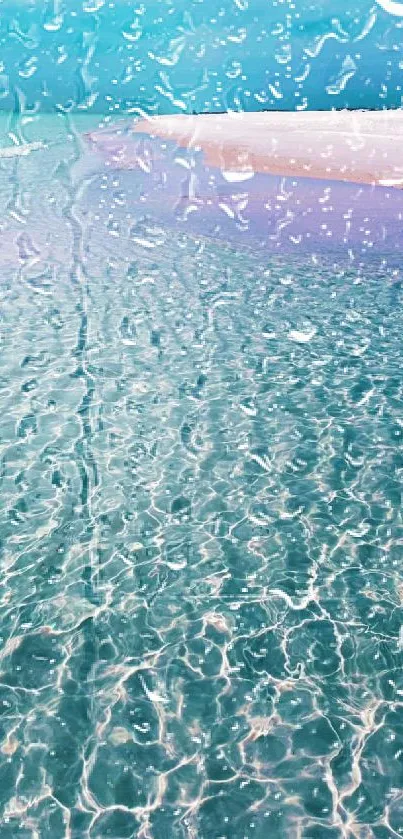 A tranquil beach with turquoise waters and soft white sands.