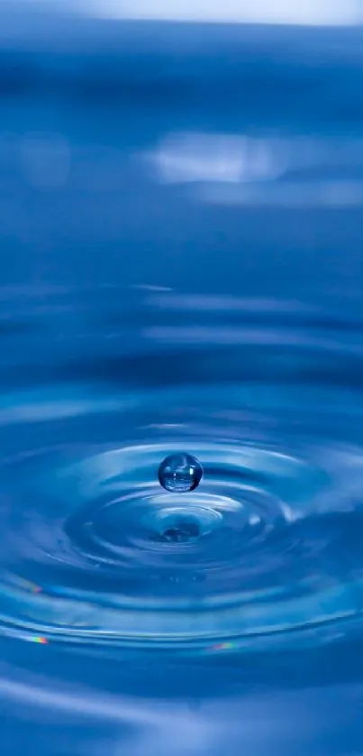 A calming blue water ripple effect for mobile wallpaper.