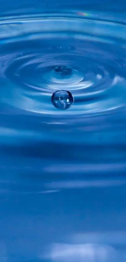 Serene blue water ripple mobile wallpaper.