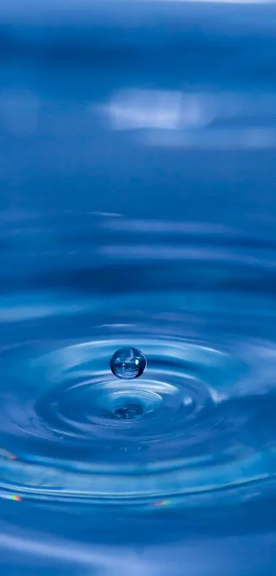 Calming blue water ripple wallpaper for a serene phone background.