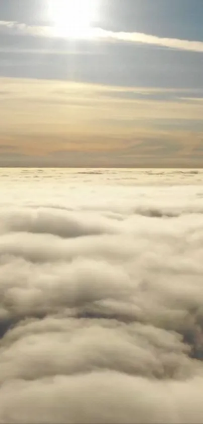 Soft clouds illuminated by gentle sunlight, creating a serene and peaceful scene.