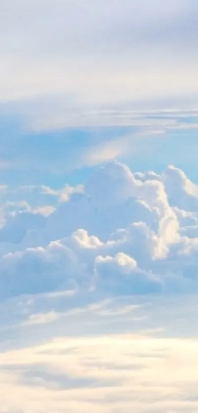 Serene view of clouds against a blue sky.