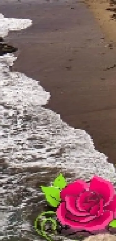 Scenic coastal beach with cliffs and ocean waves.