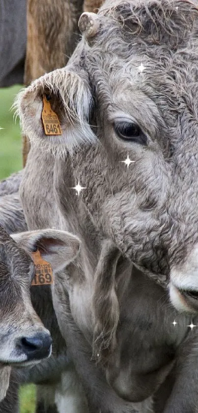 A serene view of cows grazing in a lush green pasture.