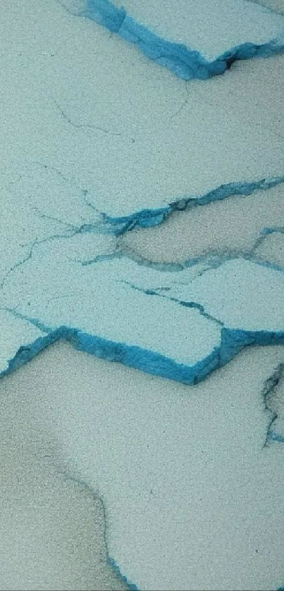 Serene mobile wallpaper with cracked ice design in light blue tones.