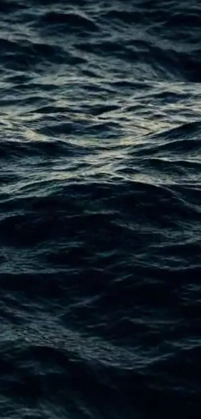 Dark ocean waves mobile wallpaper, serene and calming.