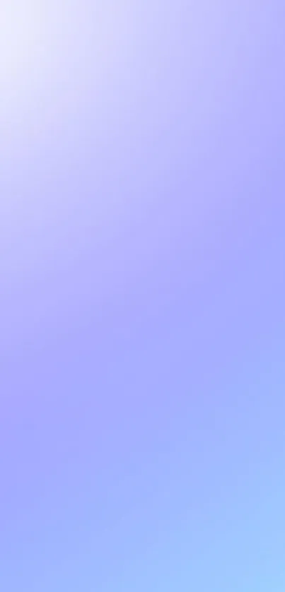 Serene gradient mobile wallpaper with lavender and blue hues.