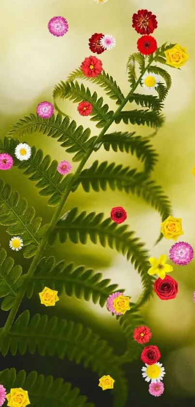 Close-up of a green fern leaf with a soft, blurred background.